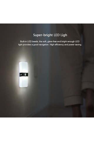 Pazly H25331 Pil İşletilen Led Motion Sensörlü Gece Lambası Akülü Asılı Beyaz Diğer
