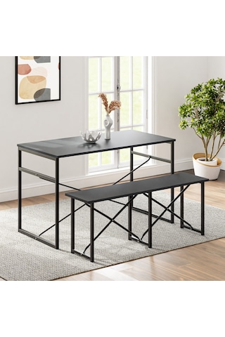 Masa Takımı Bench Bank Masa Seti 120x60 Mutfak Ve Yemek Masası Fü