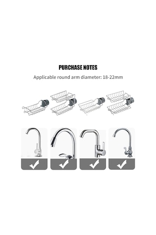 Konesam 201 Çelik Çift Katlı Lavabo Rakusu - Su Tüpü Uyumlu 18-22mm - Su Akış Delikleriyle Hızlı Kurutma - Gizli Kanca Ve Pratik Montaj - Mutfak & Banyo Organizerı Diğer