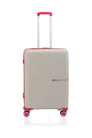 Mçs Polipropilen Valiz V374 65 Cm S21yy100000665 00422 Kemik/kırmızı