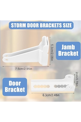 Ulzyvf Uyumlu Onarım Kapı Kapı Kapatıcı İle Braketi, Braketi, Beyaz Andersen Ou