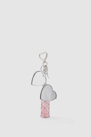Shule Bags Lipstick Gloss Kalpli Charm Gümüş