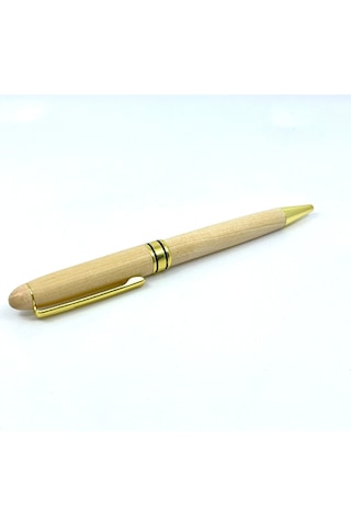 Bambu Kalem Ahşap Kutulu - Krem