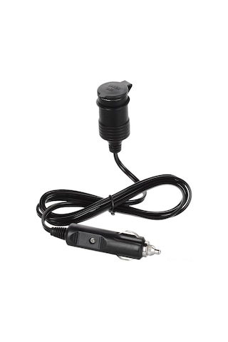Aubyhe 12v 2 Metre Kablolu Sigara Çakmak Soketi, 6a Maksimum Akım, Siyah, 20 Awg Tel, Genişletme Kablosu
