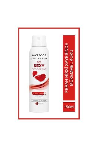 Watsons So Sexy Deodorant 24 Saat Etkili Kadın Sprey Deodorant 5 x 150 ML