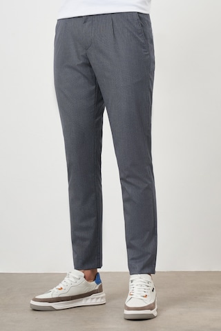 Morven Erkek Lacivert Poliviskon Trend Pileli Slim Fit Spor Pantolon Lacivert