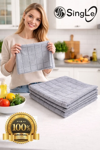 3 Adet Mikrofiber Mutfak Ankastre Cam Temizlik Bezi 40:40 Cm Leke Tutmaz Koku Yapmaz Diğer