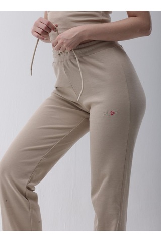 Kaşkorse Bej Fitilli Eşofman Altı Bej