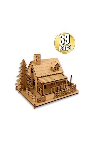 Ahşap Minyatür Ev Maketi Kendin Yap Dıy Dekoratif Kit - 3d Puzzle