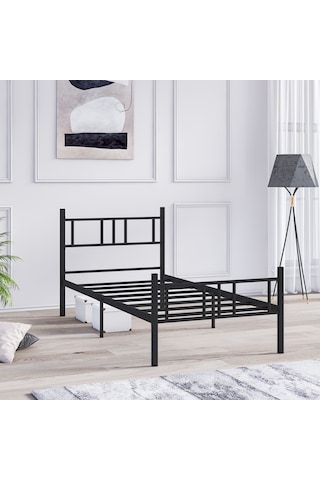 Mobpazar Akın Metal Karyola Siyah 90 x 190 CM