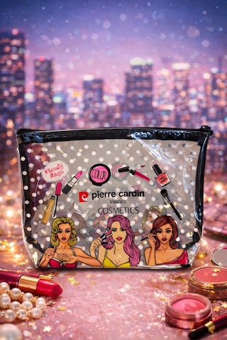 Pierre Cardin Cosmetics Iconic Beauty Şeffaf Makyaj Çantası