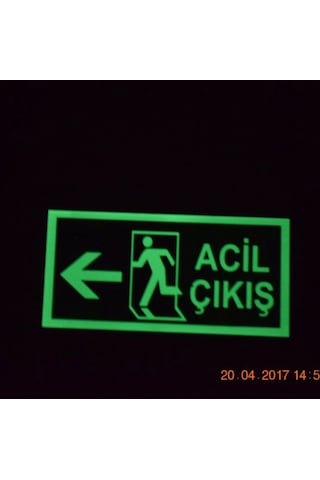 Fosforlu Yön Levhası | Acil Çıkış Sola