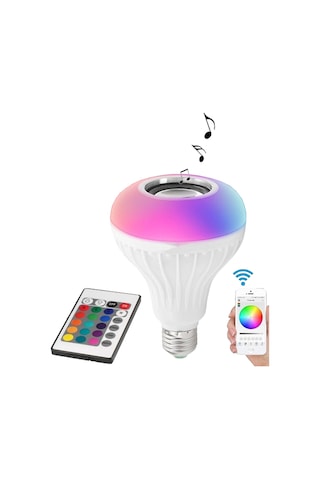 Powerlux Uzaktan Kumandalı Bluetooth Hoparlör Rgb LED Ampul