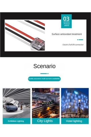 Xurunkeji 44 Adet Çift Kablolu Tak-çıkar Konnektör, Kilitli Tokalı Takılabilir Led Kablo Konnektörleri Hızlı Bağlantı Kablo Konnektörleri