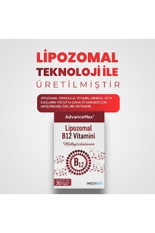 Advancemax Lipozomal B12 30 Dilaltı Tablet