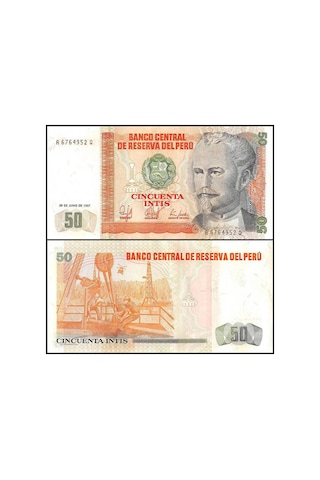 Peru 1987 Yılı 50 Intıs Kağıt Para Çil Unc Koleksiyon Para Peru 1987 Yılı 50 Intıs Kağıt Para Çil Unc Koleksiyon Para