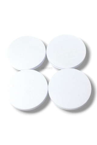 4'lü Set 55 Mm Dış Çap 52 Mm İç Çap Beyaz Logosuz Jant Göbeği Kapağı