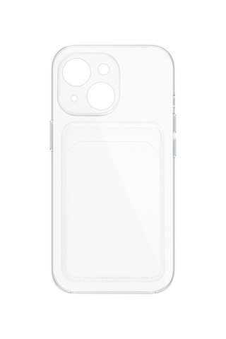 Apple iPhone 13 / 14 Uyumlu Kartlık Detaylı Şeffaf Silikon Kılıf Yuki Serisi