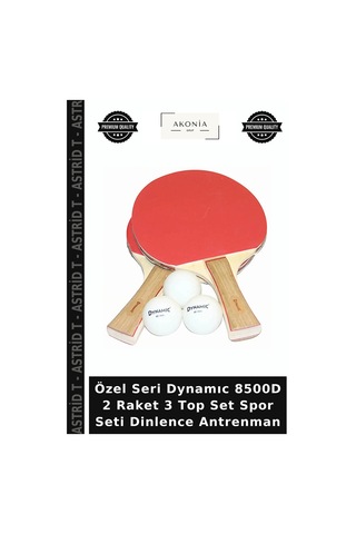 Özel Seri Dynamıc 8500d 2 Raket 3 Top Set Spor Seti Dinlence Antrenman