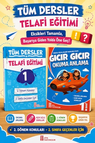 1. Sınıftan 2.sınıfa Geçenler İçin Tüm Dersler Telafi Eğitimi + Okuma Anlama