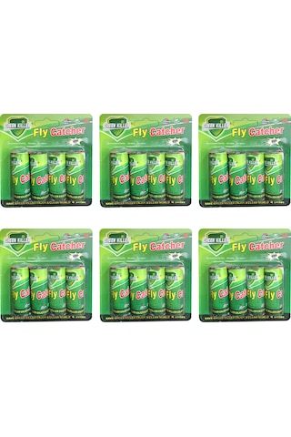 Vkemall Yapışkan Sinek Şeritleri - 24 Rulo Kimyasalsız İç/dış Mekan Sinek Tuzağı