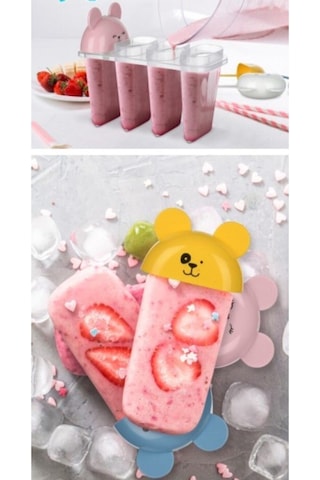 4'lü Pratik Dondurma Kalıbı Meybuz Yapma Kabı