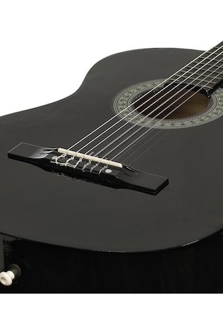 Siyah Gitar - 4/4 Boy Öğrenci Gitarı Kılıf Ve Pena Hediye