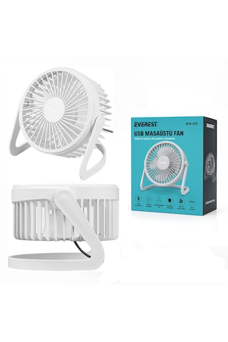 Go İthalat Usb Şarjlı - Pvc Gövde 14.5x14.1cm Masa Üstü Fan - Vantilatör Efn-505