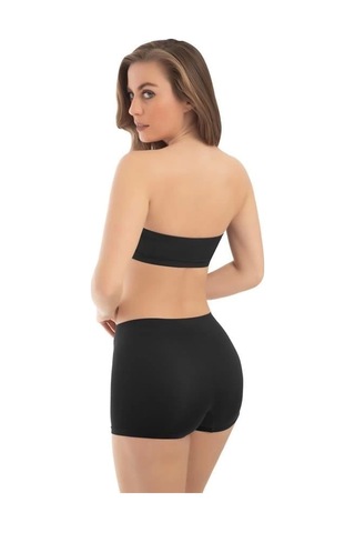 Cottonhill Premium - Kadın Siyah Ultra-rahat Seamless Boxer Siyah