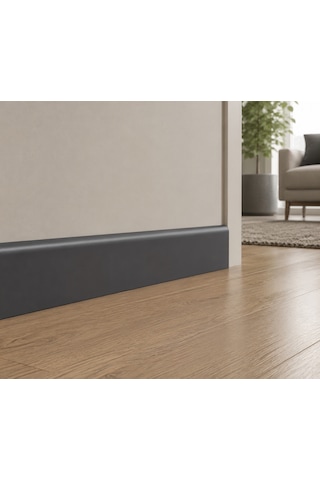 Laminant Parke Süpürgelik Düz F Model 8cm Antrasit F227