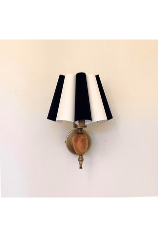 Levaillant Gatsby Vintage Gold Duvar Apliği Art Deco Siyah Beyaz Başlık - Dekoratif İç Mekan Duvar Lambası Çok Renkli