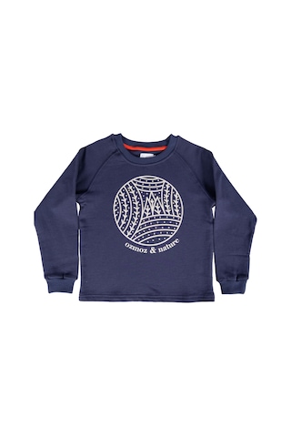 Organik Erkek Çocuk Sweatshirt - Nature - Lacivert 001 Lacivert
