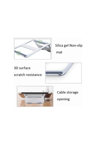 Dizüstü Bilgisayar Soğutma Alüminyum Alaşım Katlanabilir Dizüstü Braket Soğutma Taban Defter Defteri Tutucu Defter Soğutucu Radyatörü C