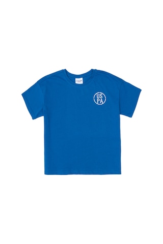 U.S. Polo Assn. Erkek Çocuk Kobalt Oversize Bisikelt Yaka Tişört 50298981-VR077