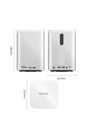 Orico M435 Mini Tower Mac Mini 2024 Workstation - M.2 Nvme, 2xhdd Yuvalı,raıd,usb 3.2,type-c,sd/tf Card