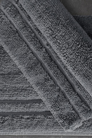 Yataş Bedding Felicia Banyo Paspası Seti - Antrasit (50x60 cm + 60x100 cm) Antrasit