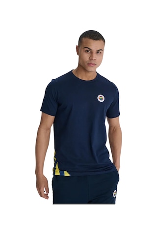 Fenerium Erkek Trıbun Çubuklu Detaylı Tshırt Lacivert