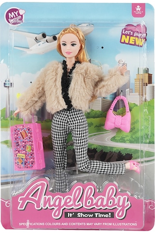 Bıgtree Angelbaby Seyahat Bebekleri Kareli Pantolonlu