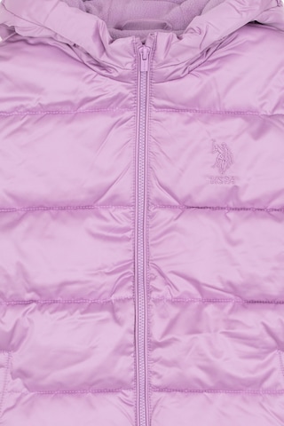 U.S. Polo Assn. Kız Çocuk Lila Kapüşonlu Kaban 50313073-VR034