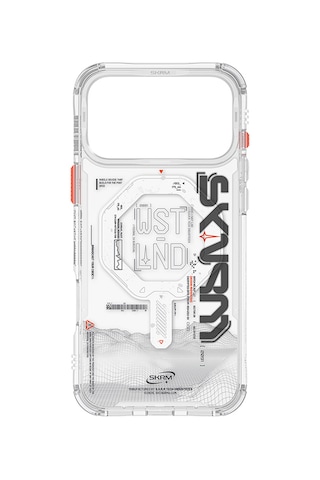 Apple Uyumlu iPhone 17 Pro Max Kılıf M-safe Yazı Desenli Airbag Tasarımlı Skinarma Sonix Kapak Şeffaf Şeffaf