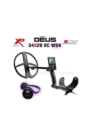 Deus Dedektör - 34x28cm X35 Başlık, WS4 Kulaklık, Ana Kontrol Ünitesi