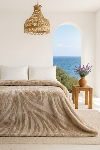 Lenta Çift Kişilik Battaniye 200 220 Vizon Vizon