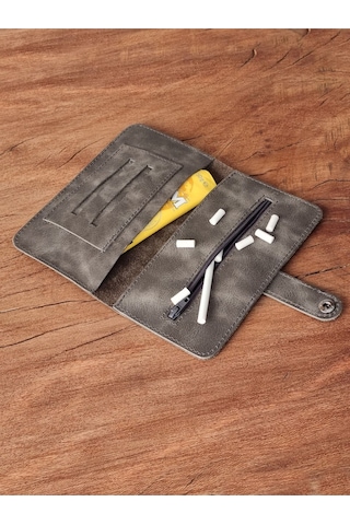 Tütün Kesesi Çıtçıtlı Tütün Çantası Hakiki Deri