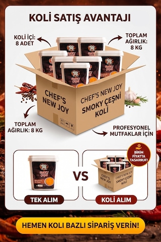 Smoky Çeşni 1000 G X 8 Adet - 1 Koli Koli Bazlı Avantaj Paketi