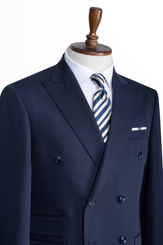 İlayda Emir Luxury, İtalyan Kesim,slim Fit, Kruvaze, Erkek Takım Elbise Lacivert