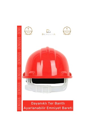 Baret Essafe Ce Belgeli En397 İş Güvenliği Ayarlanabilir Havalandırmalı Kırmızı Emniyet Bareti