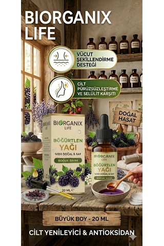 Life %100 Saf Böğürtlen Yağı - C Vitamini Etkili Aydınlatıcı & Ton Eşitleyici 20 Ml