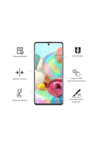 Logis Samsung Uyumlu A10 9d Mat Seramik Tam Kaplayan Ekran Koruyucu Cam