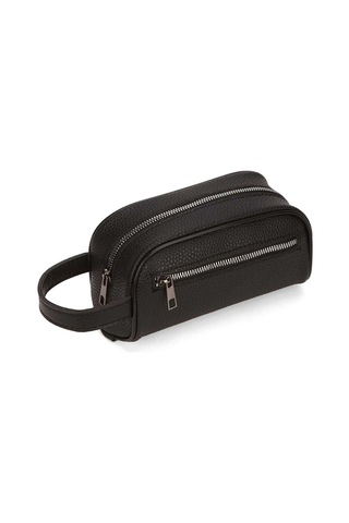 Vıatox Np- 2213 Mini Erkek Vegan Deri Portföy Clutch Traş Kozmetik Bakım Ve Günlük El Çantası Siyah