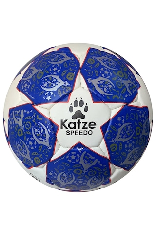Katze Speedo Sert Zemin Futbol Topu 5 Numara Mavi - Beyaz